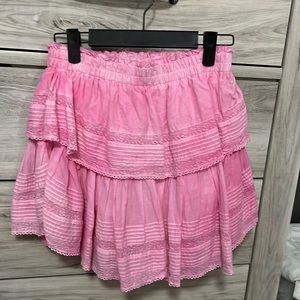 Love shack fancy ruffle mini skirt sz S